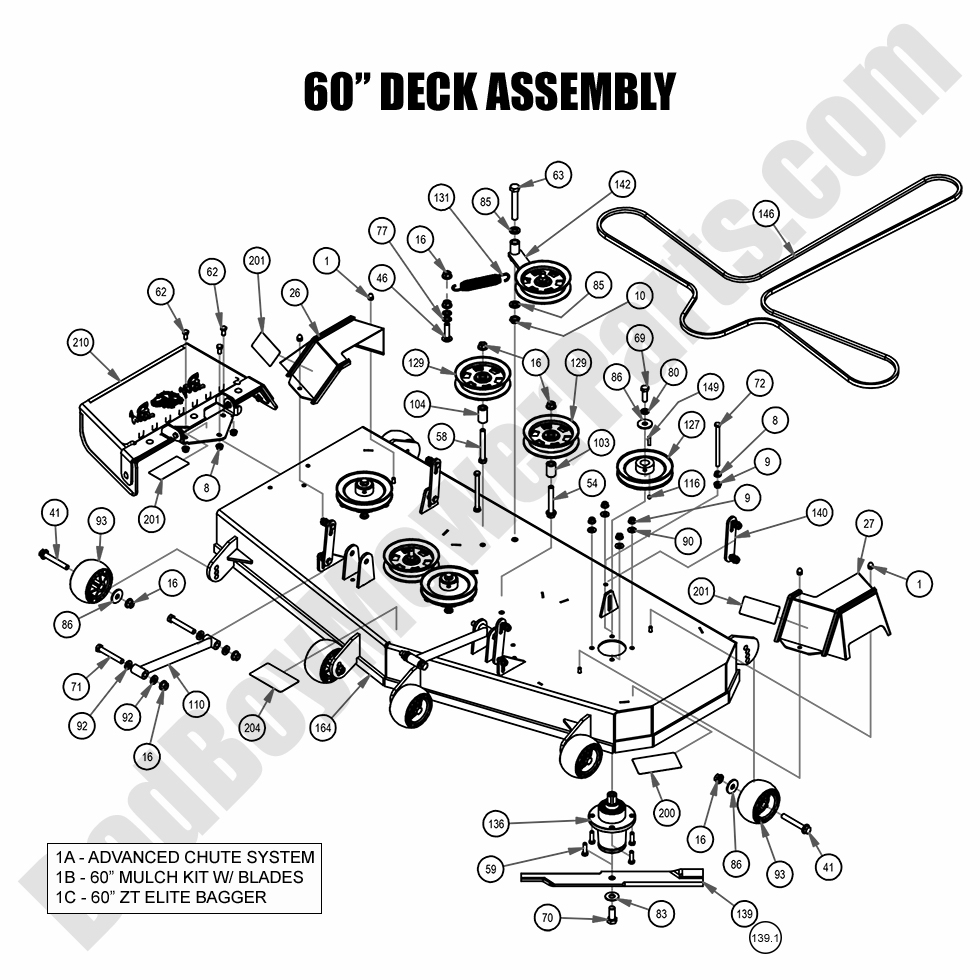 2506 - Bad Boy Mower Parts Lookup > 2021 > ZT Elite > 60\" Deck Assembly